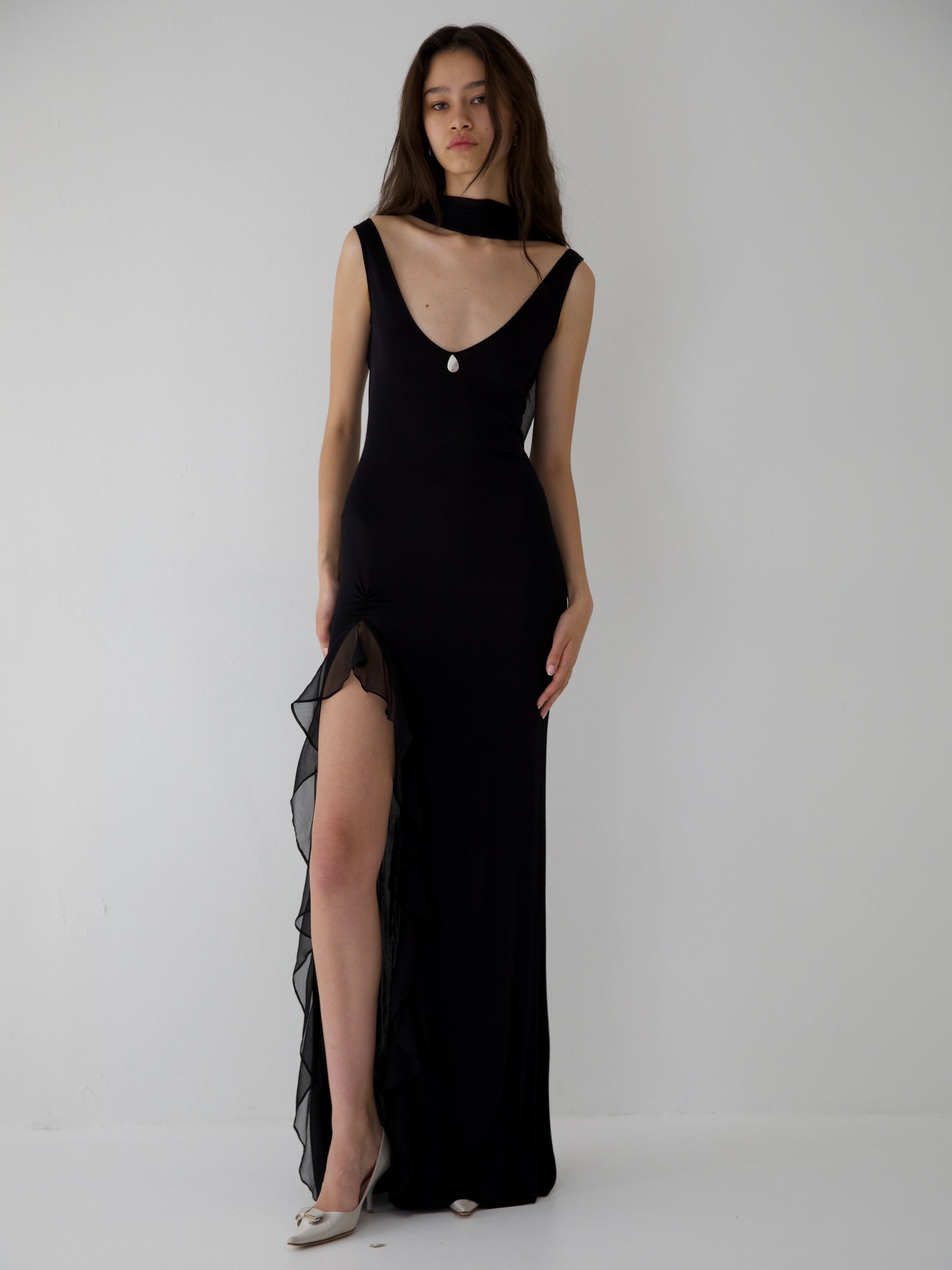 soarkly maxi dress High Life Rose Gold Sequin Square Neck Split Front Maxi Dress – Club L  London