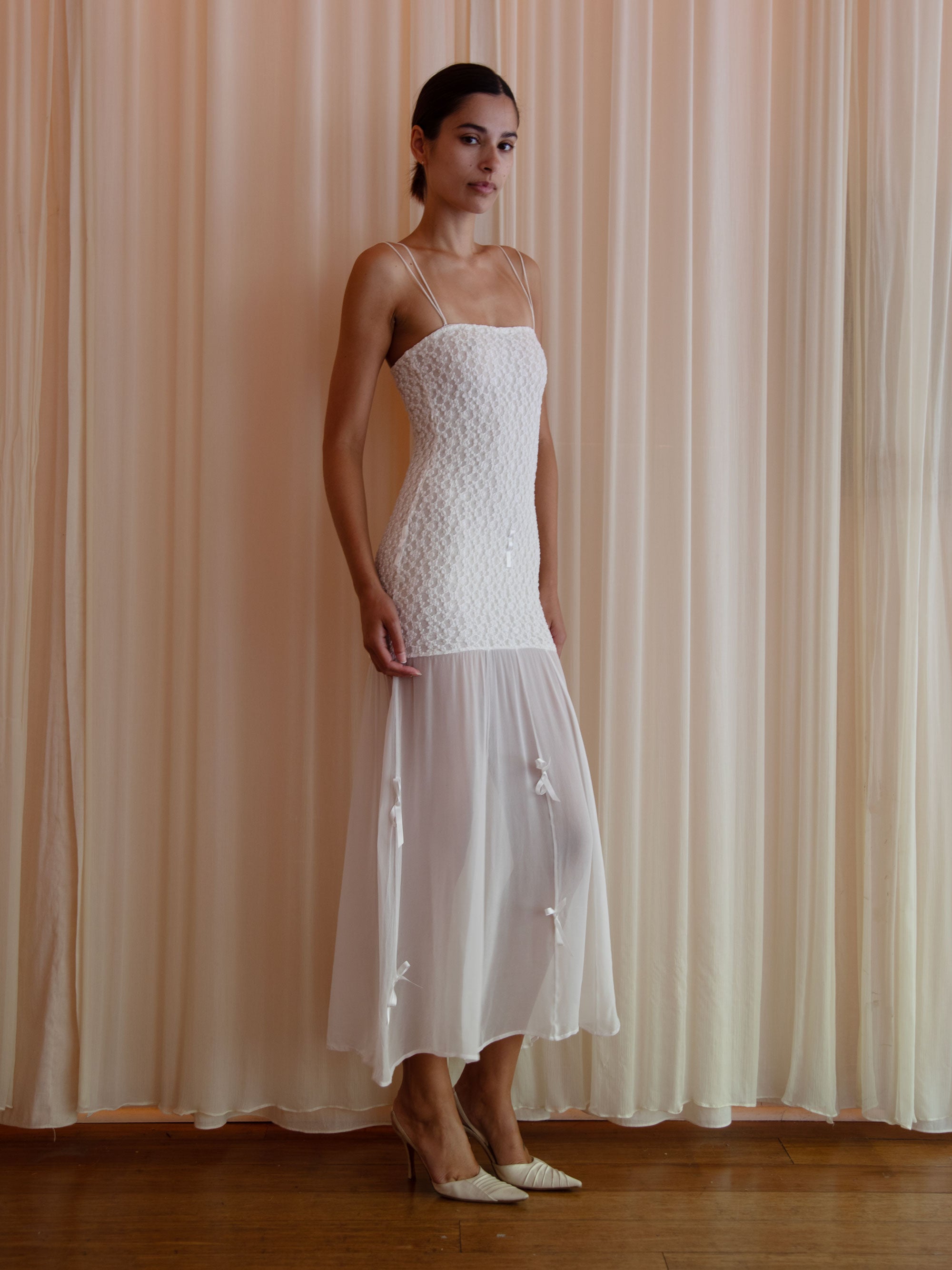 LACE METIS DRESS IN IVORY