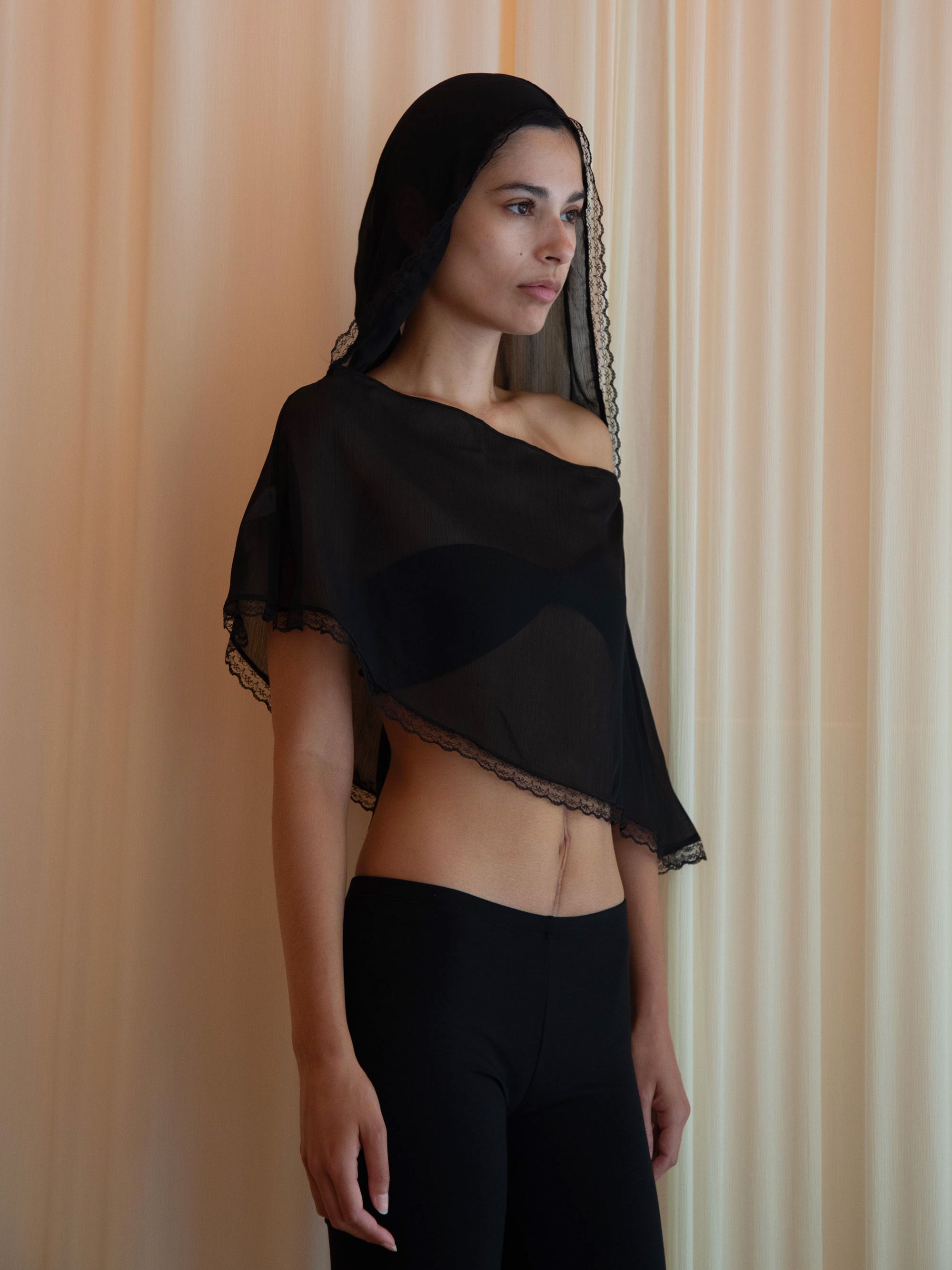 ORACLE PONCHO SET IN BLACK (PRE-ORDER)