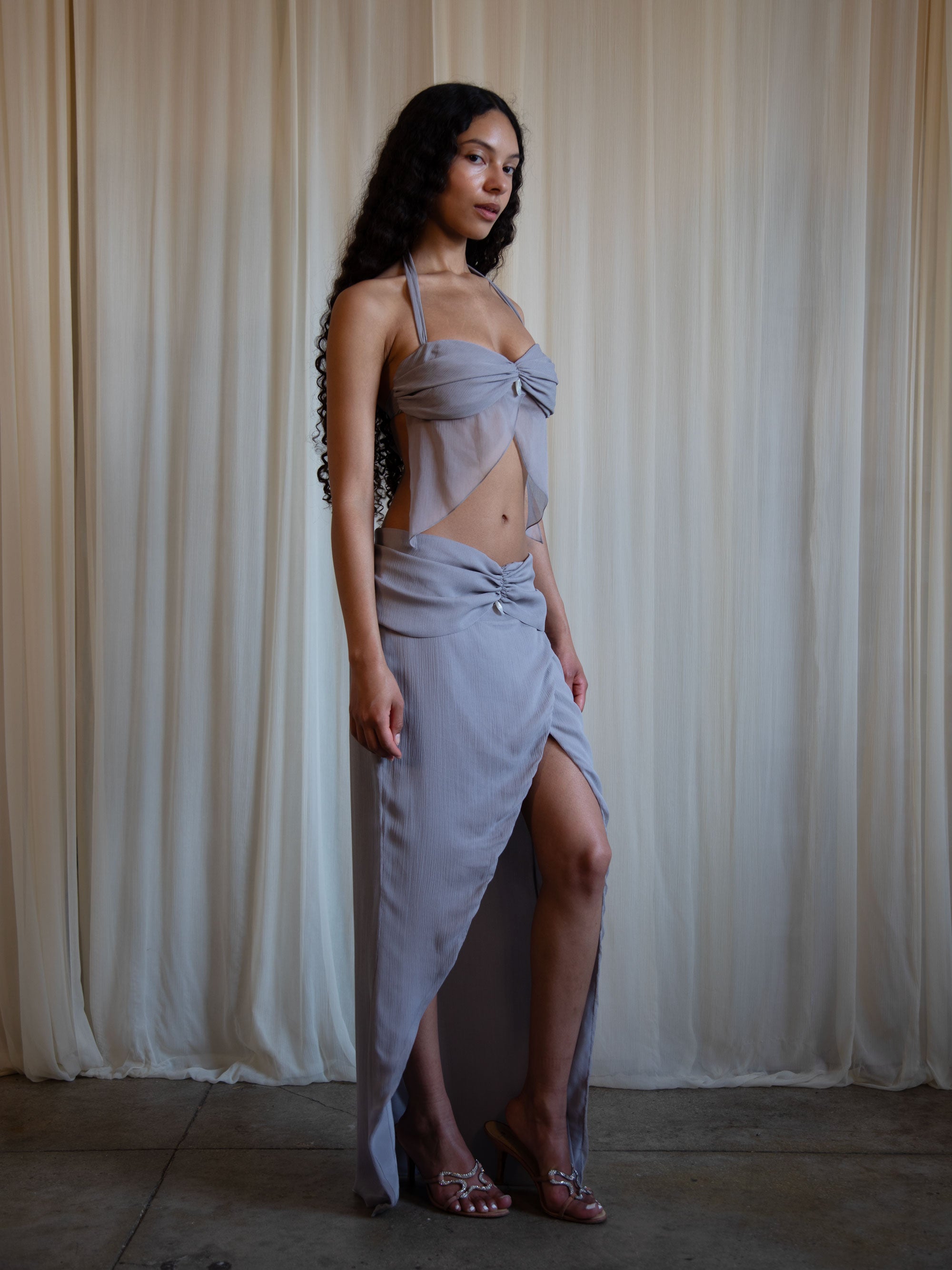 DANDELION SKIRT IN MOONSTONE