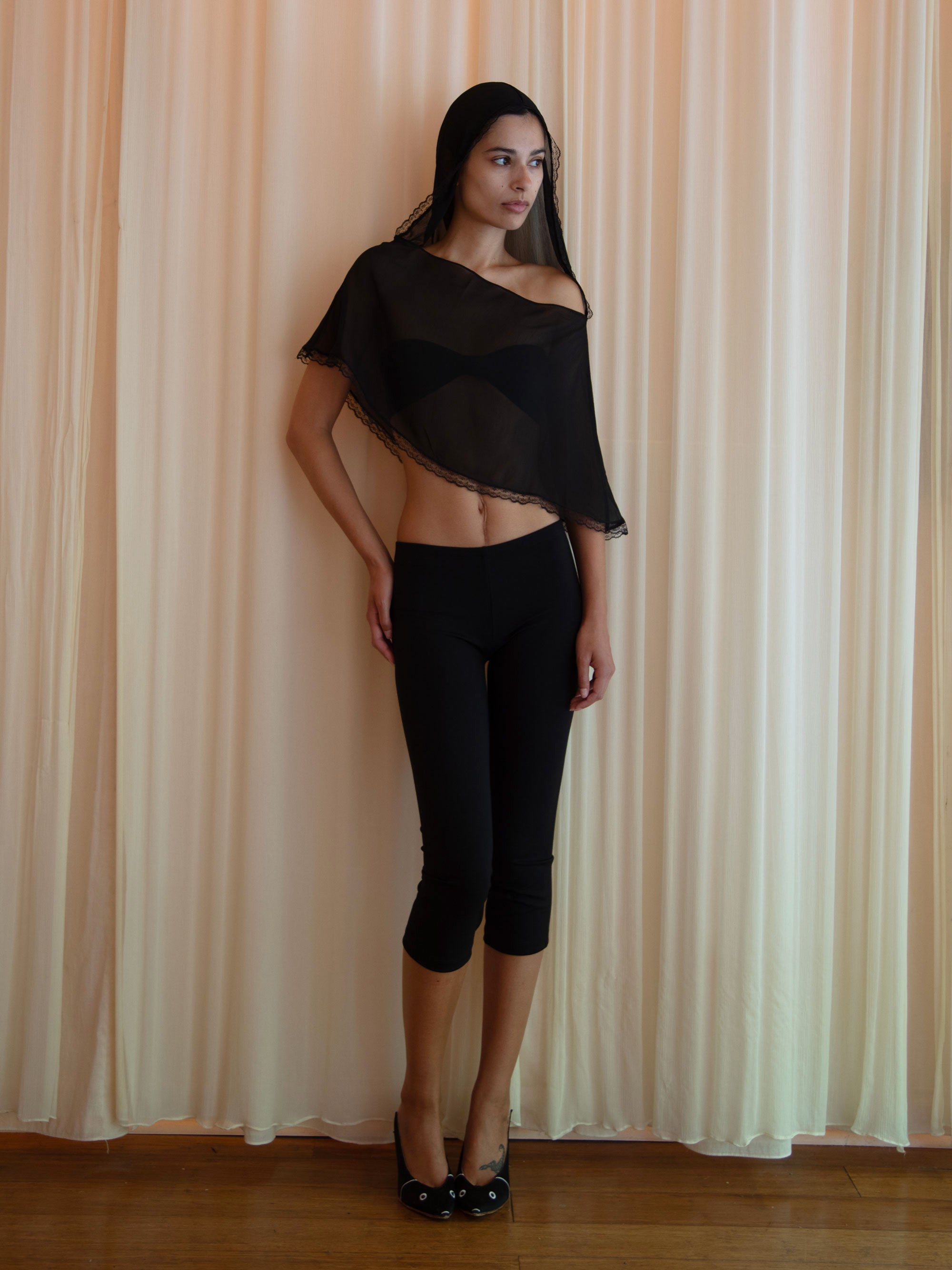 ORACLE PONCHO SET IN BLACK (PRE-ORDER)