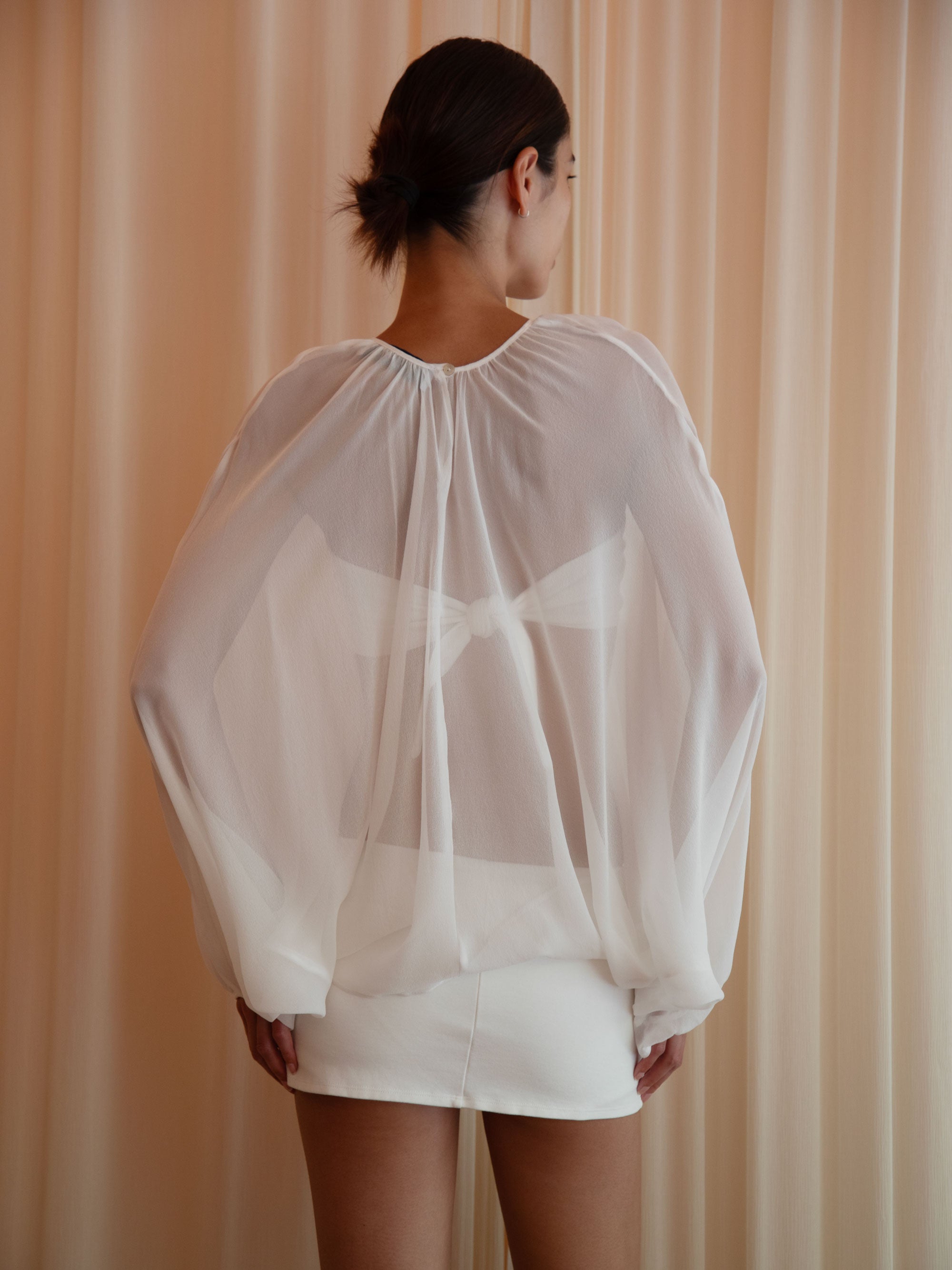 CAFE BLOUSE IN IVORY