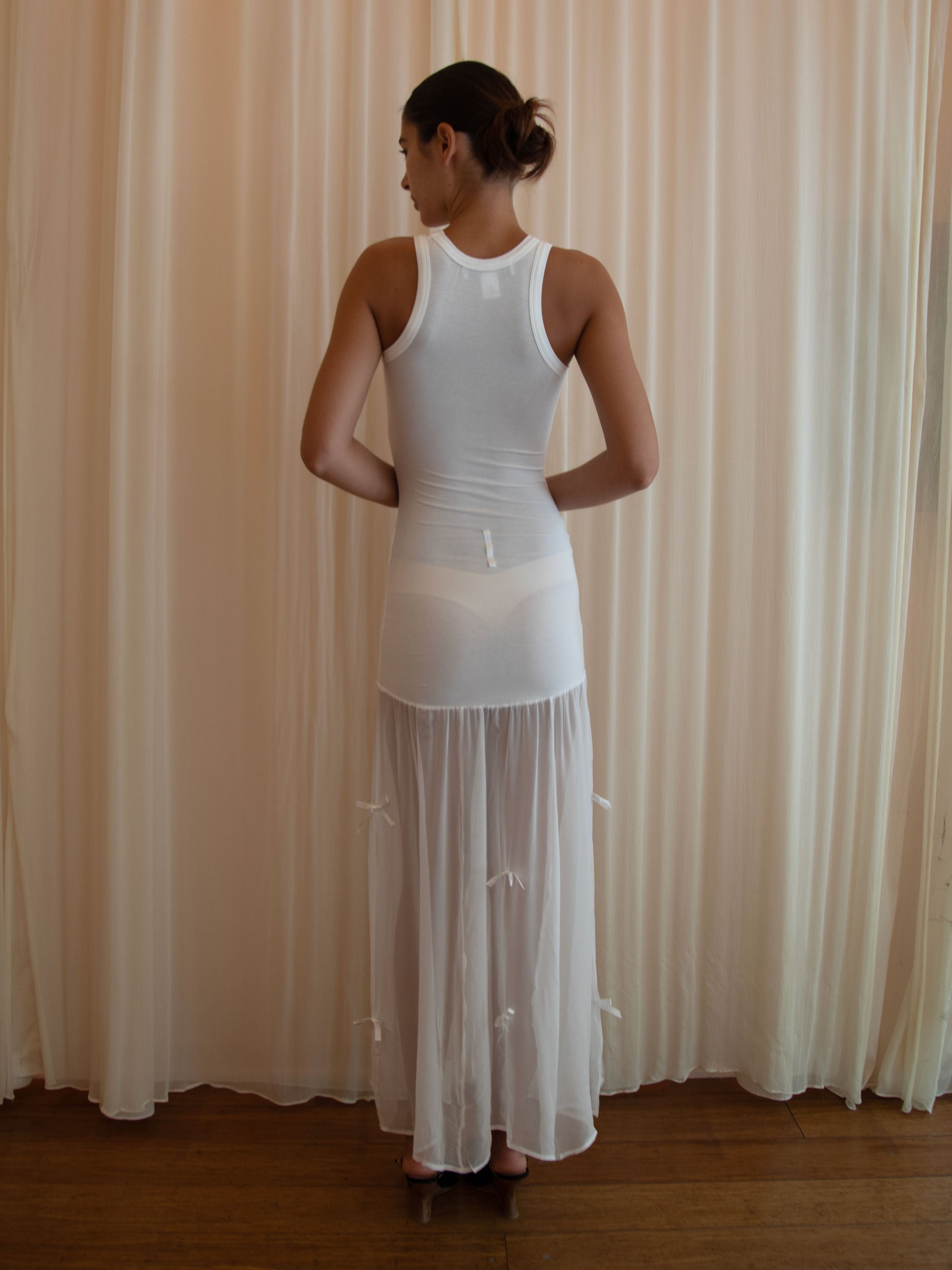 METIS TANK DRESS IN IVORY