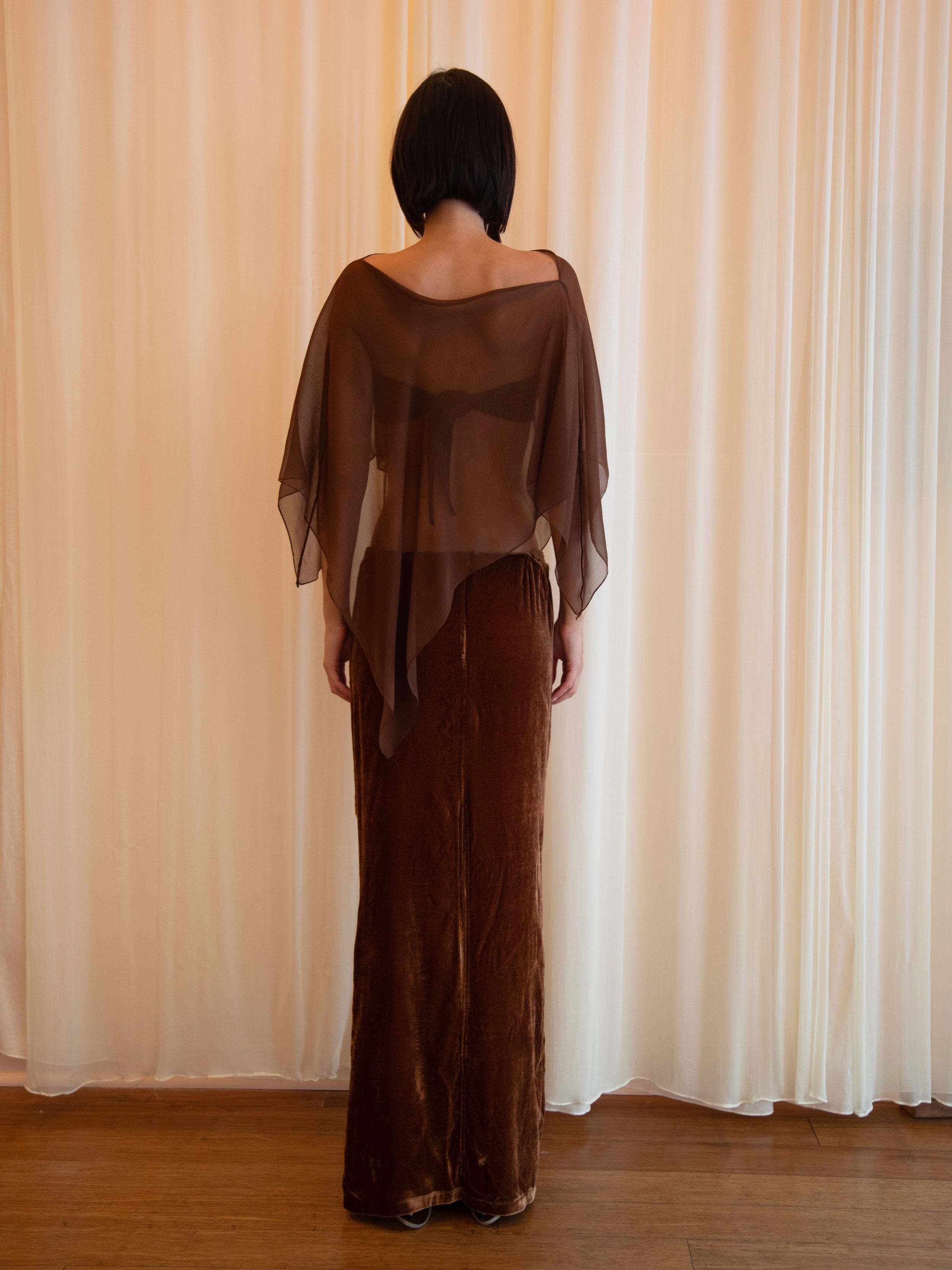 HONEYCRISP PONCHO SET IN COCOA