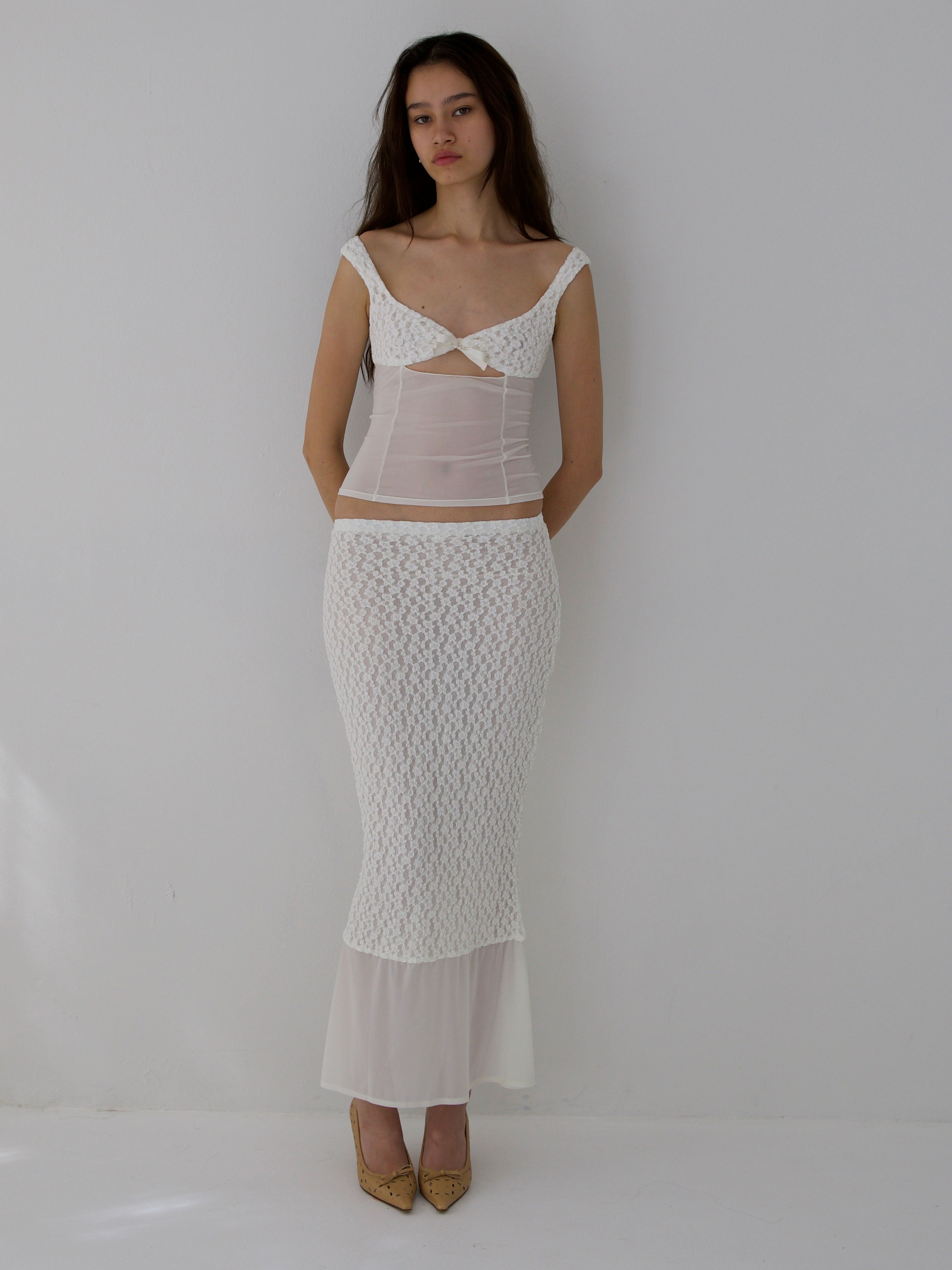 EQUINOX SKIRT IN IVORY