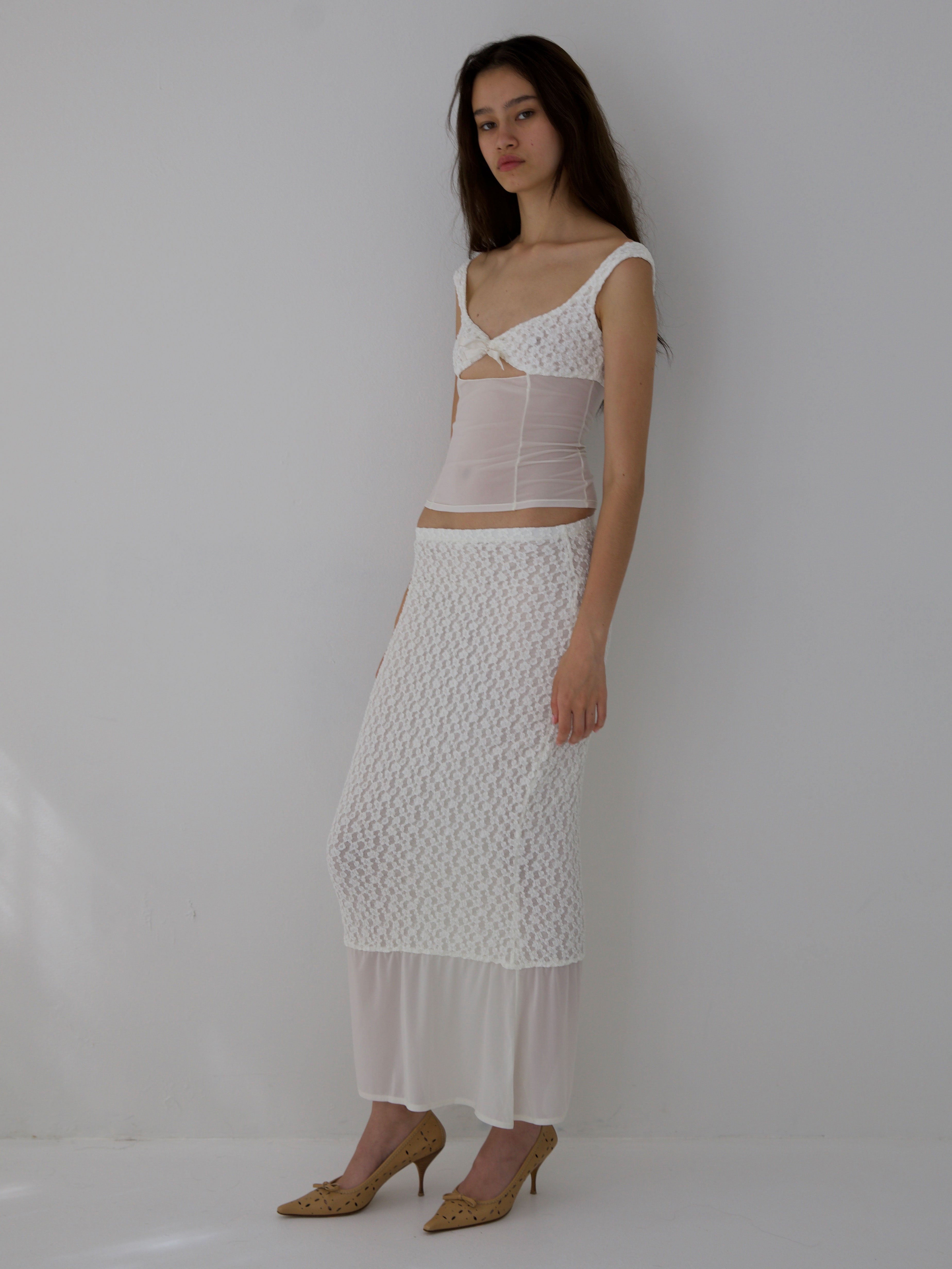 EQUINOX SKIRT IN IVORY