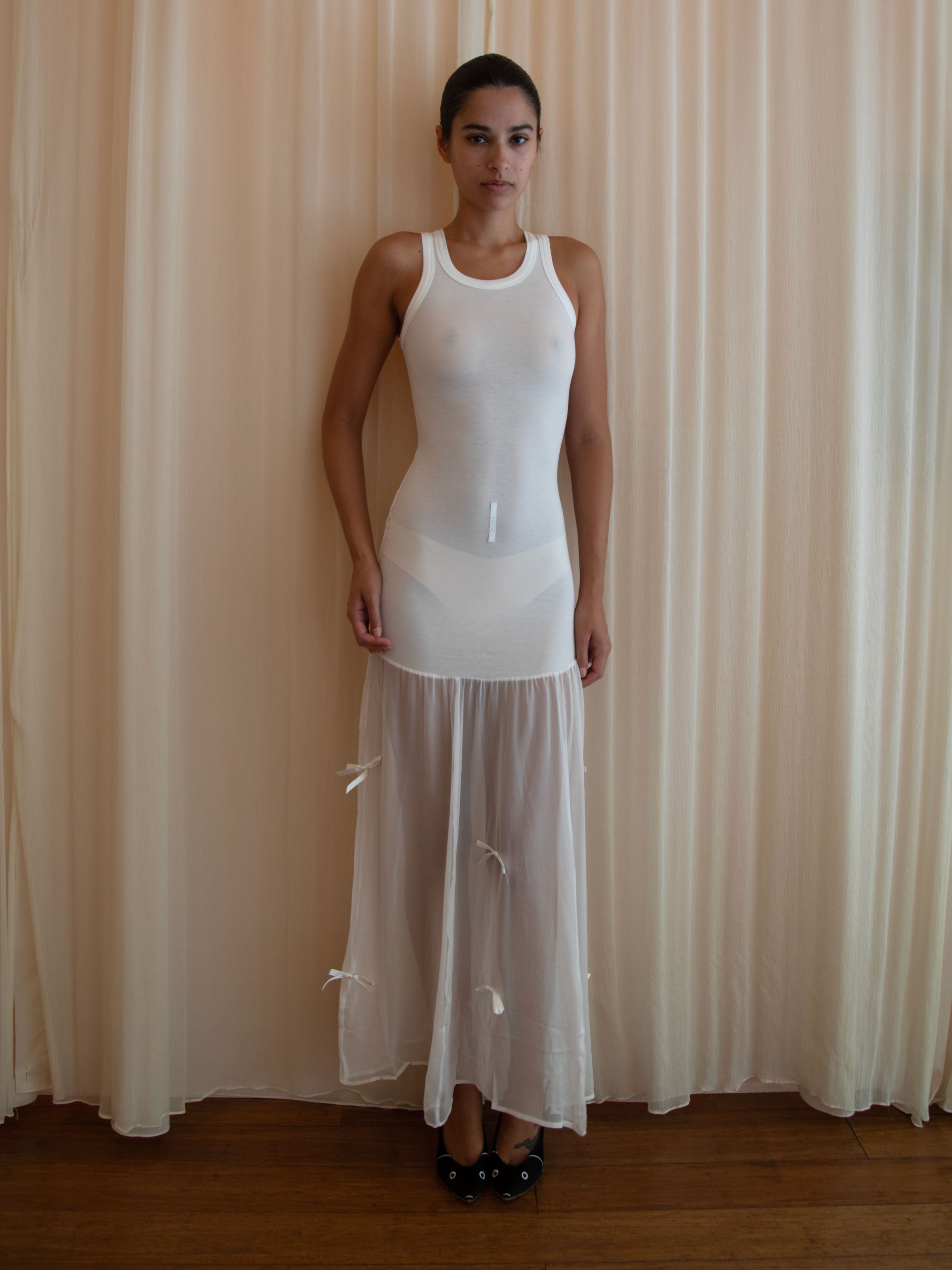METIS TANK DRESS IN IVORY