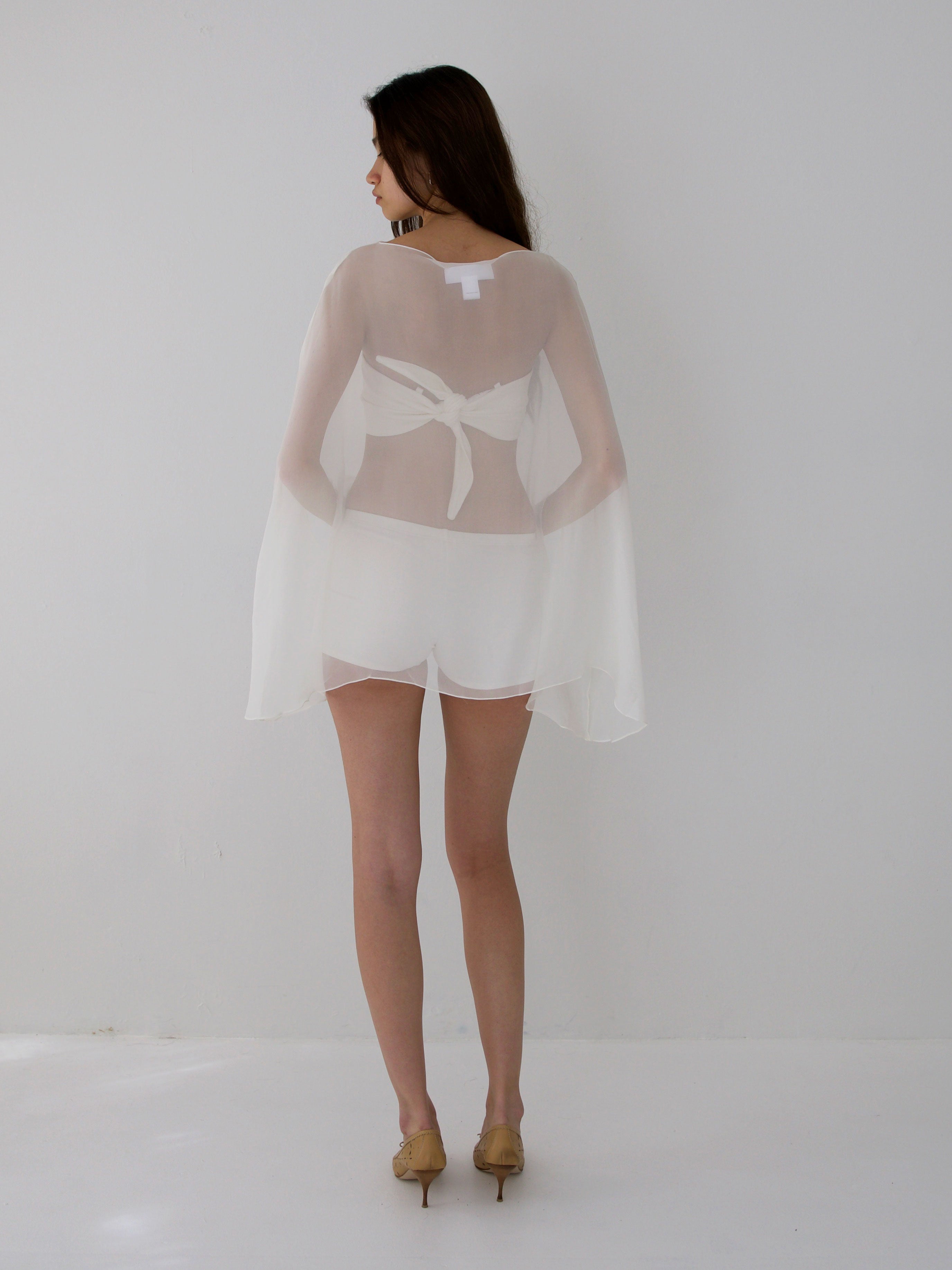 IBIS PONCHO SET IN IVORY