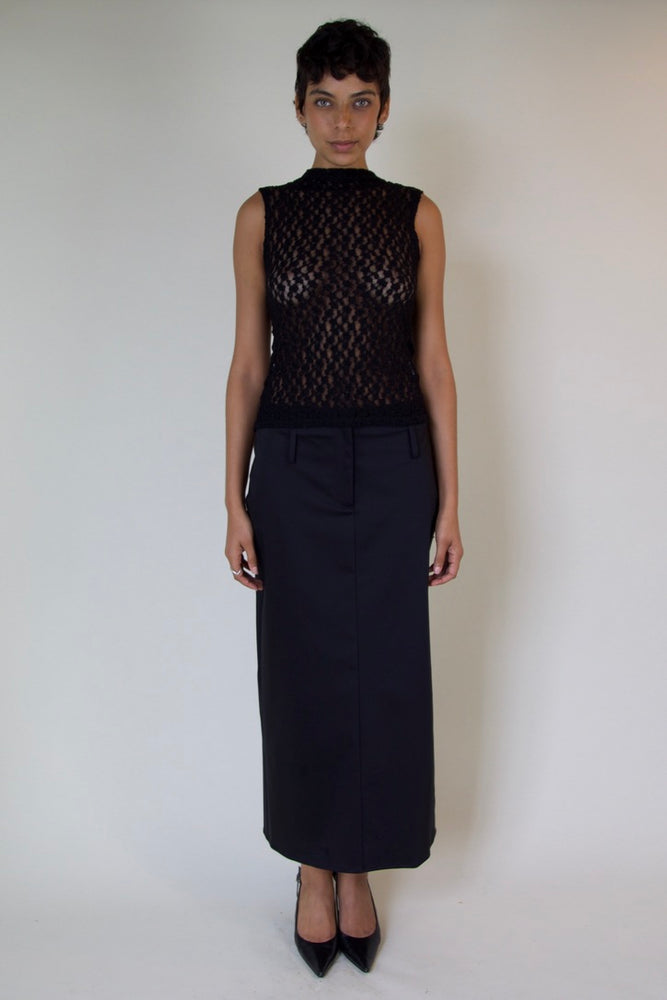 
                  
                    Load image into Gallery viewer, BLACK MAXI SKIRT + ORGANIC
                  
                