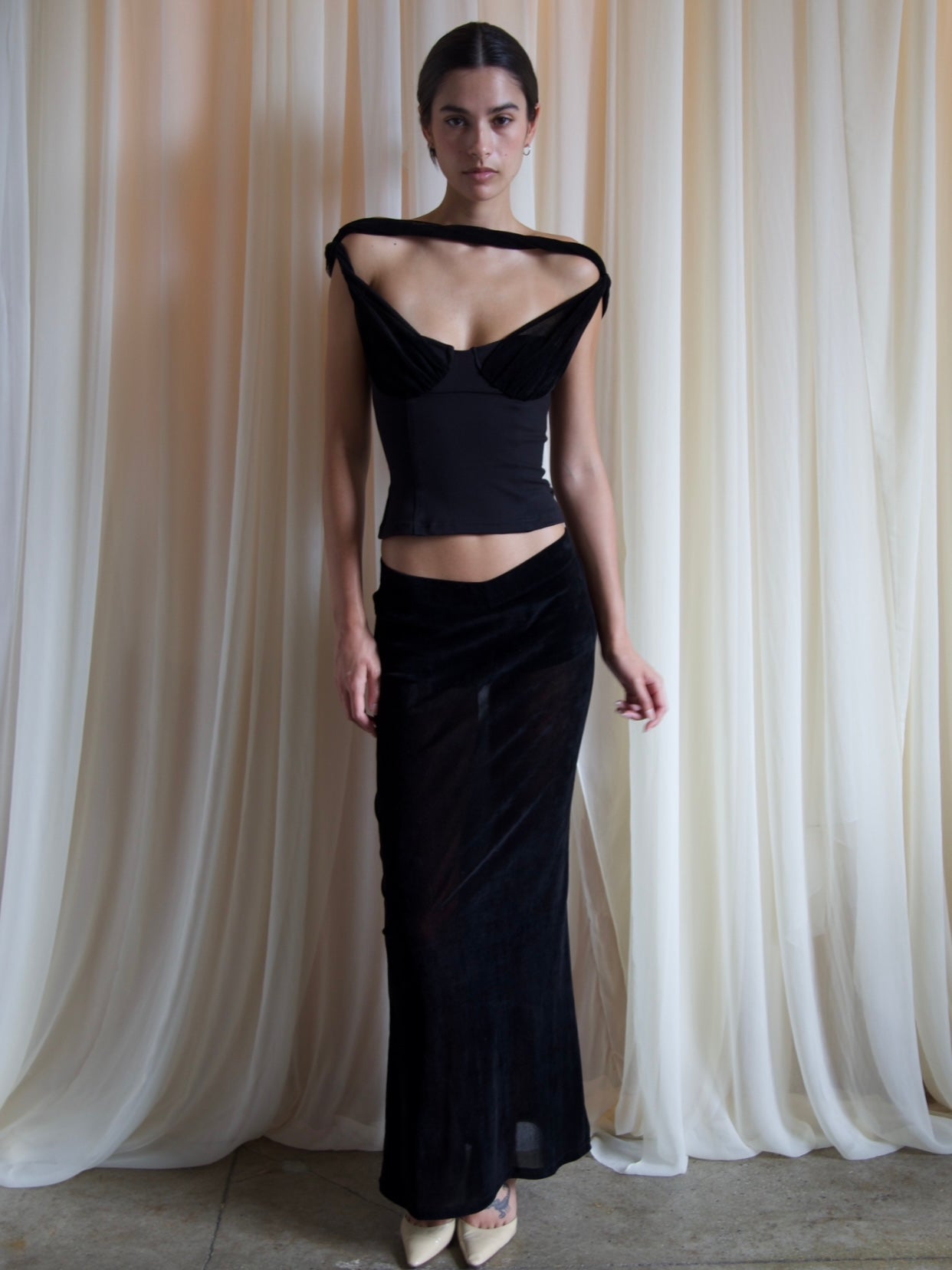 Black Dimity Top main image 1