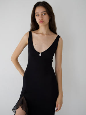 
                  
                    Load image into Gallery viewer, CHA CHA DRESS IN BLACK (pre-order)
                  
                