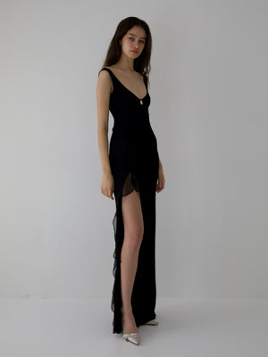 
                  
                    Load image into Gallery viewer, CHA CHA DRESS IN BLACK (pre-order)
                  
                