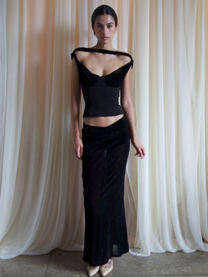 
                  
                    Load image into Gallery viewer, MEEYA SKIRT IN BLACK
                  
                