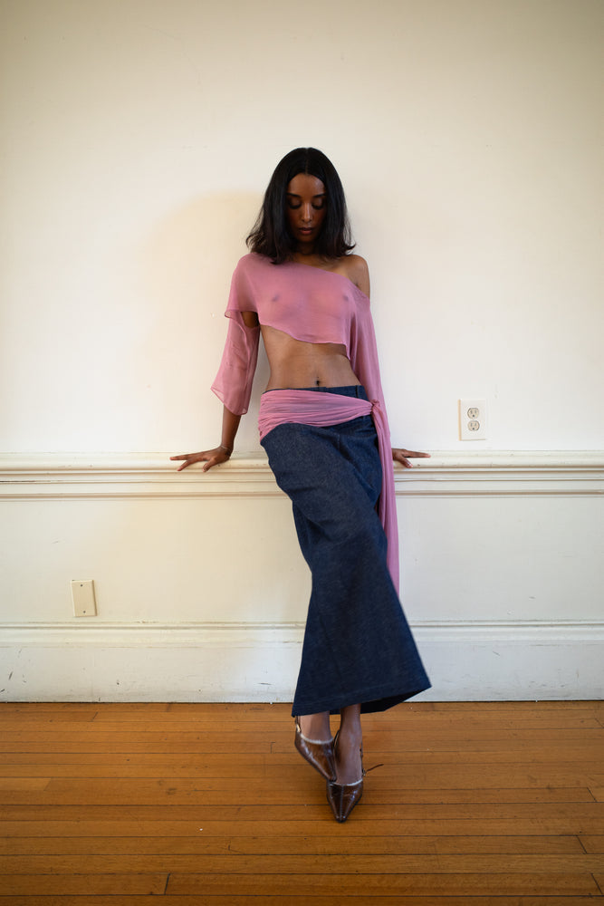 
                  
                    Load image into Gallery viewer, MAXI SKIRT IN DENIM
                  
                