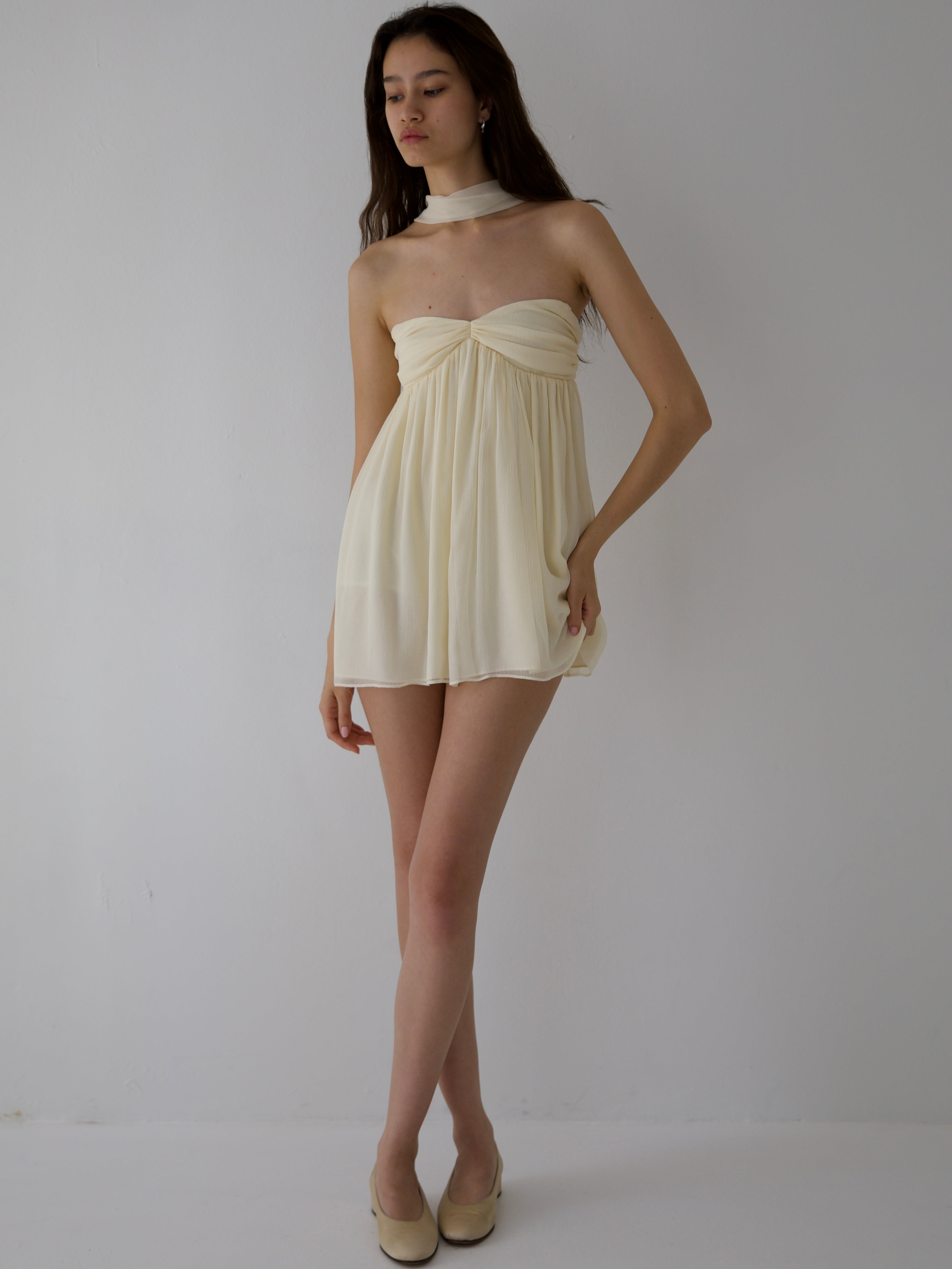 POWDERPUFF DRESS IN BUTTER (PRE-ORDER)