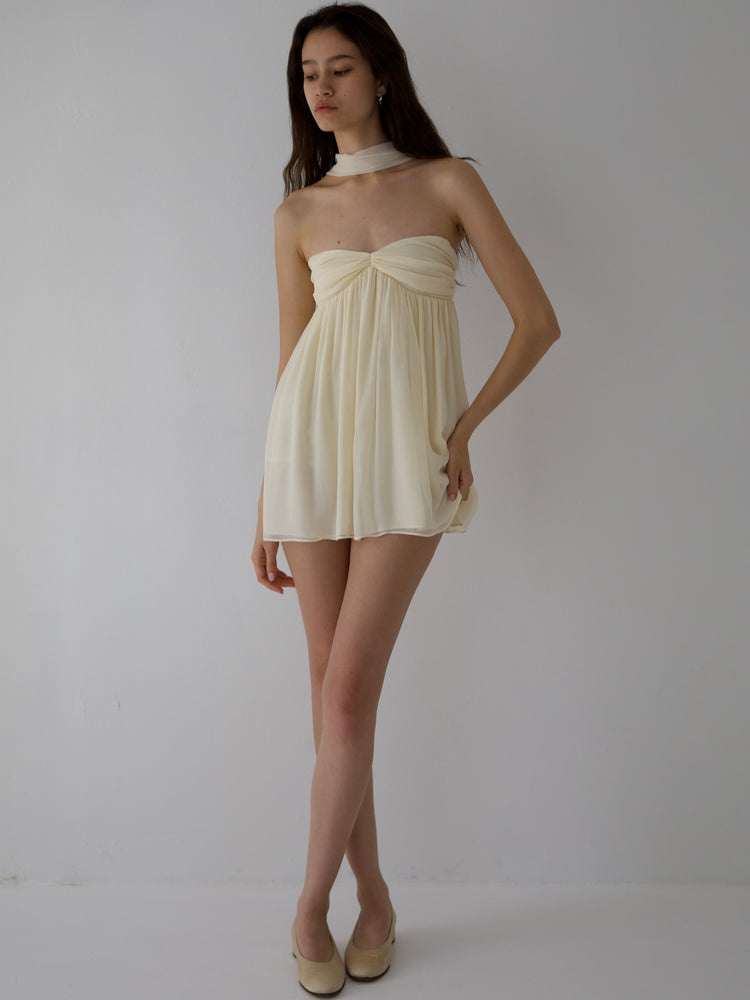 POWDERPUFF DRESS IN BUTTER (pre-order)