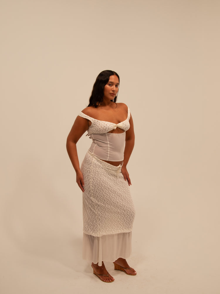 
                  
                    Load image into Gallery viewer, EQUINOX SKIRT IN IVORY
                  
                