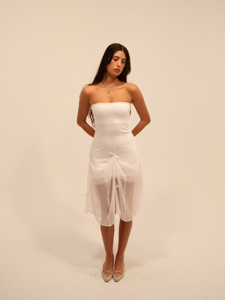 
                  
                    Load image into Gallery viewer, METIS DRESS IVORY + RECYCLED
                  
                