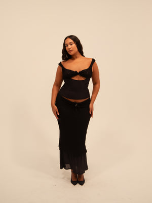 
                  
                    Load image into Gallery viewer, EQUINOX SKIRT IN BLACK
                  
                