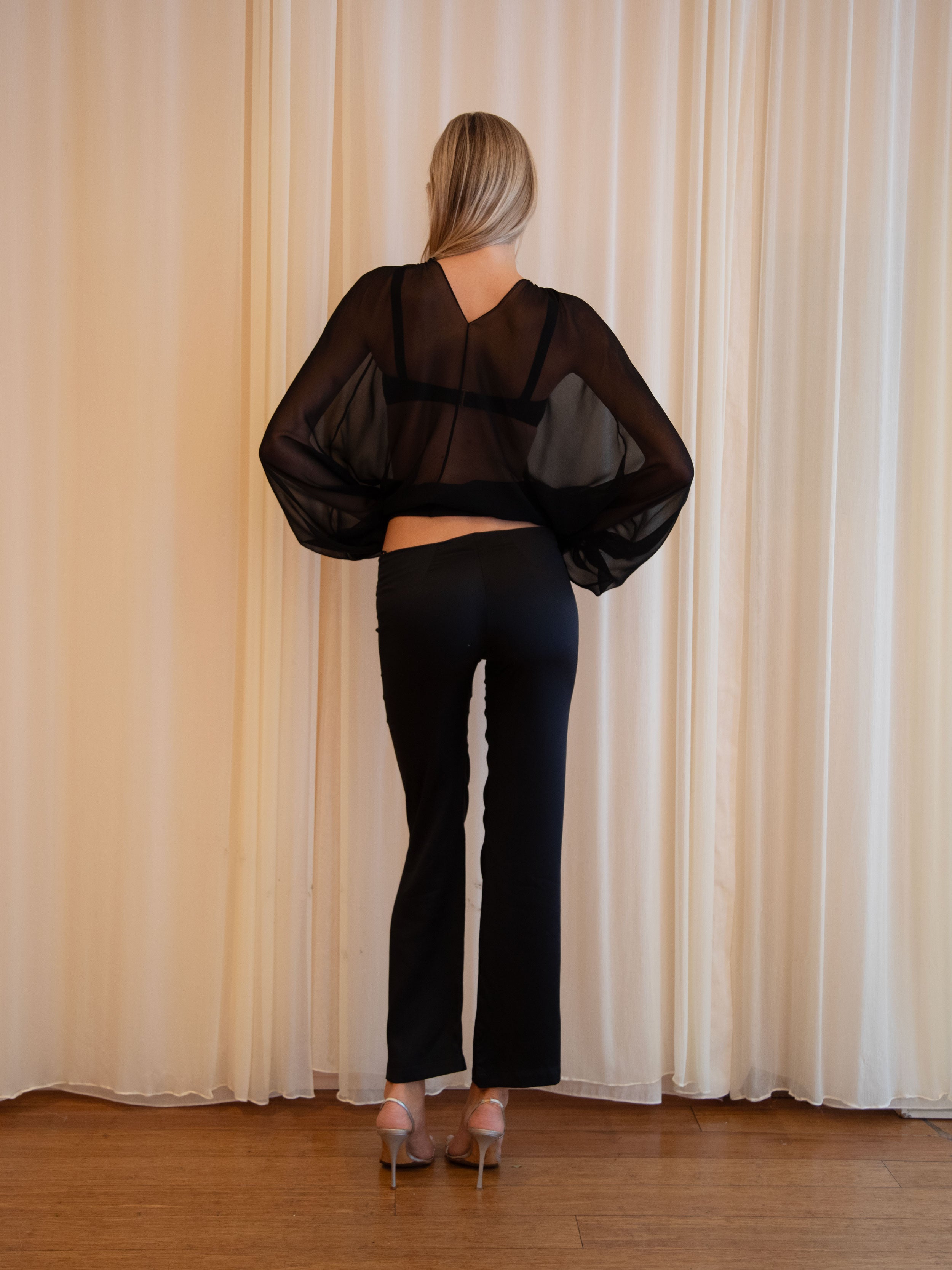 ANASTASIA PANTS IN BLACK SILK