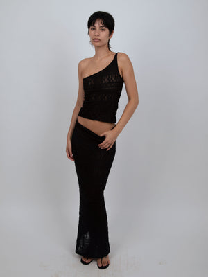 
                  
                    Load image into Gallery viewer, MERMAID SKIRT IN BLACK LACE
                  
                