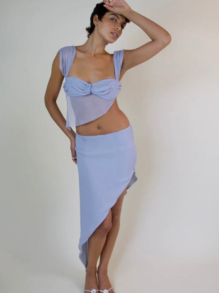 
                  
                    Load image into Gallery viewer, SWOOSH SKIRT IN BLUE
                  
                