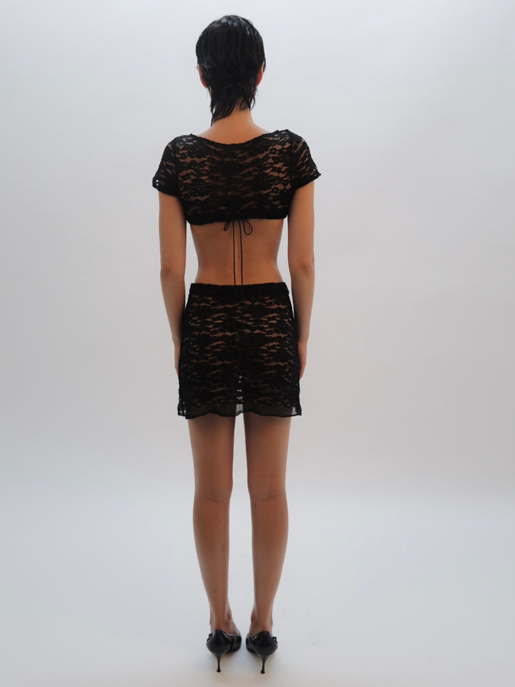 
                  
                    Load image into Gallery viewer, LACE SKIRT + DEADSTOCK
                  
                