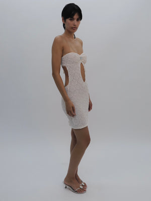 
                  
                    Load image into Gallery viewer, LACE FLOWER DRESS + DEADSTOCK
                  
                