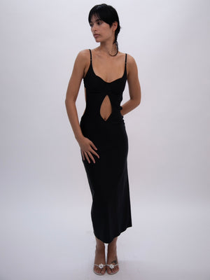 
                  
                    Load image into Gallery viewer, BLACK SWAN DRESS + RECYCLED CARVICO
                  
                