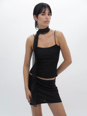 
                  
                    Load image into Gallery viewer, BLACK SILK TANK TOP + DEADSTOCK
                  
                
