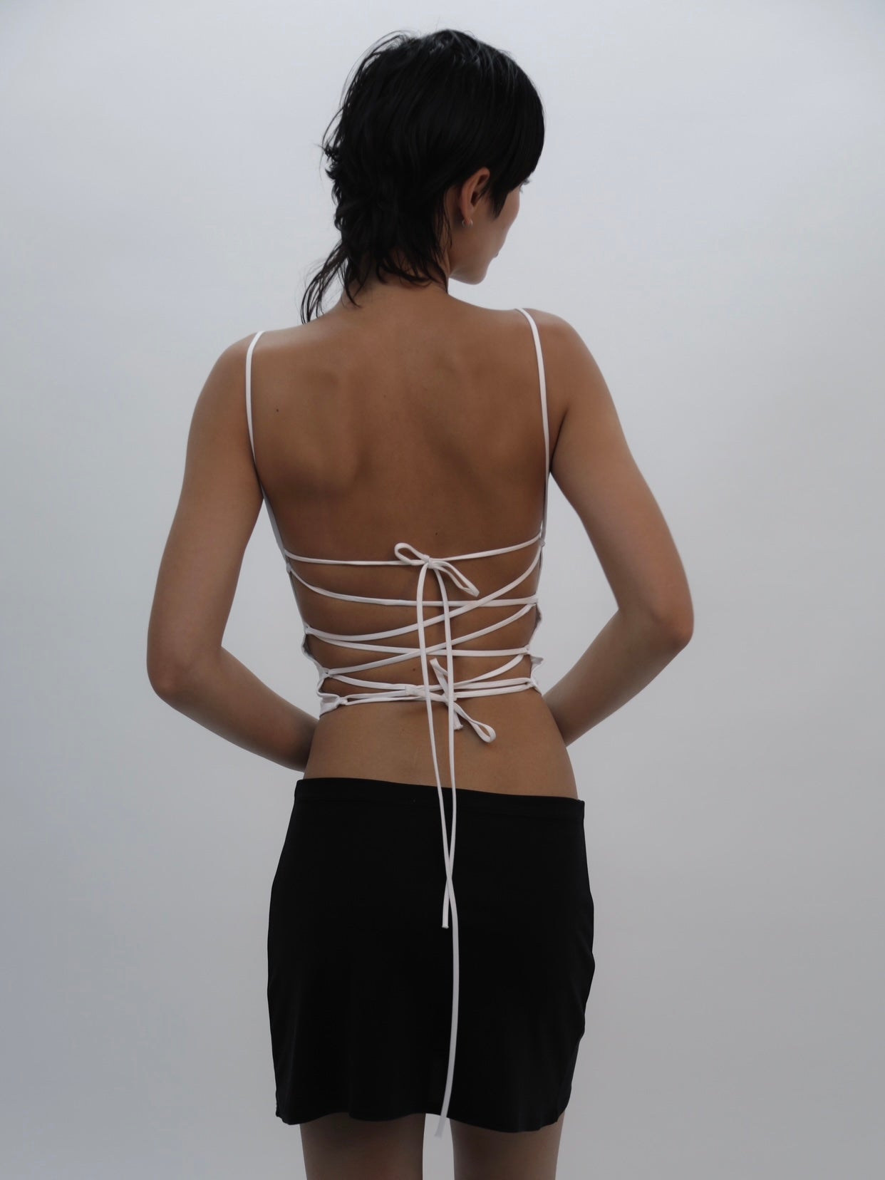 BACKLESS TIE TOP + ORGANIC