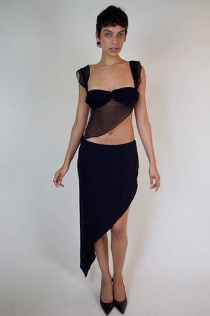 
                  
                    Load image into Gallery viewer, SWOOSH SKIRT IN BLACK
                  
                