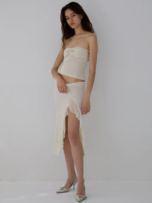 
                  
                    Load image into Gallery viewer, BLOSSOM SKIRT IN ALMOND (pre-order)
                  
                