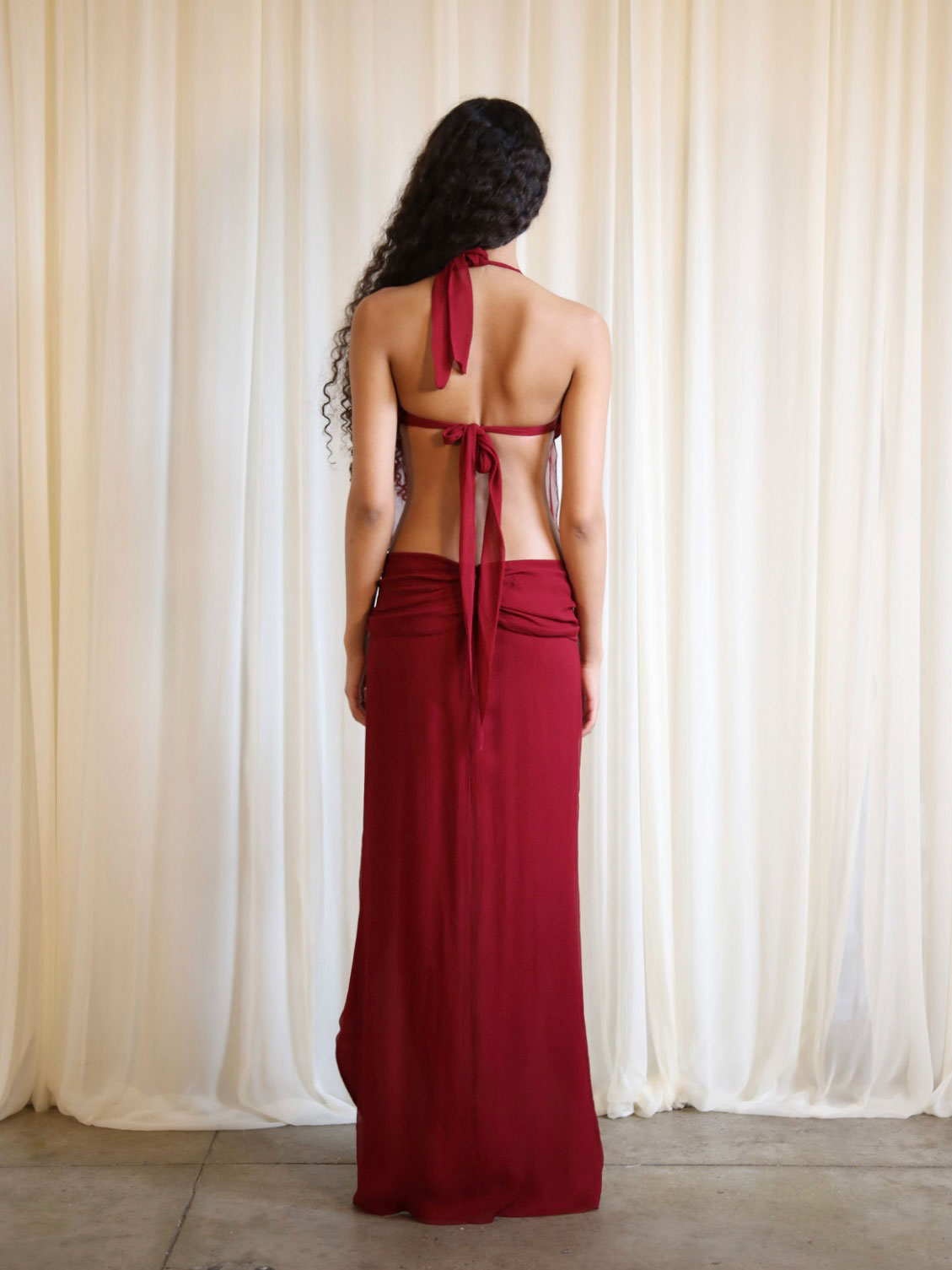 DANDELION SKIRT IN CHERRY