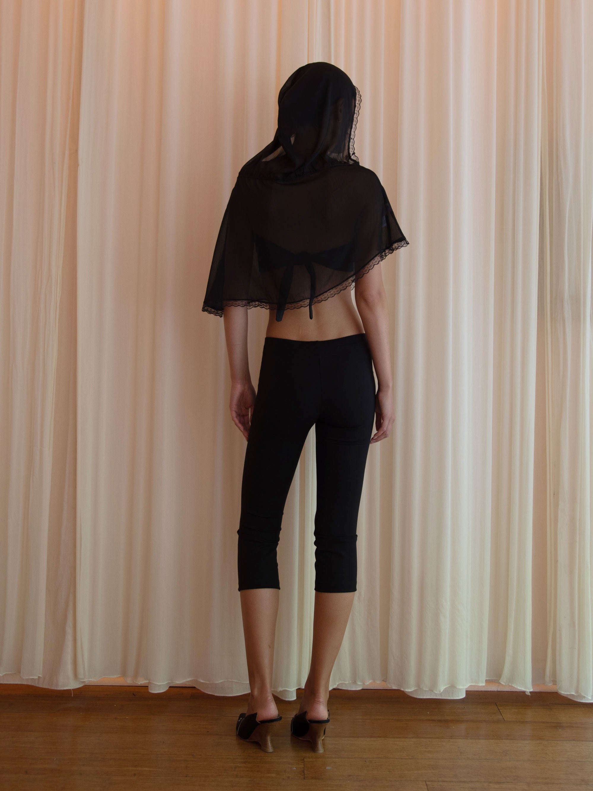 ORACLE PONCHO SET IN BLACK (PRE-ORDER)