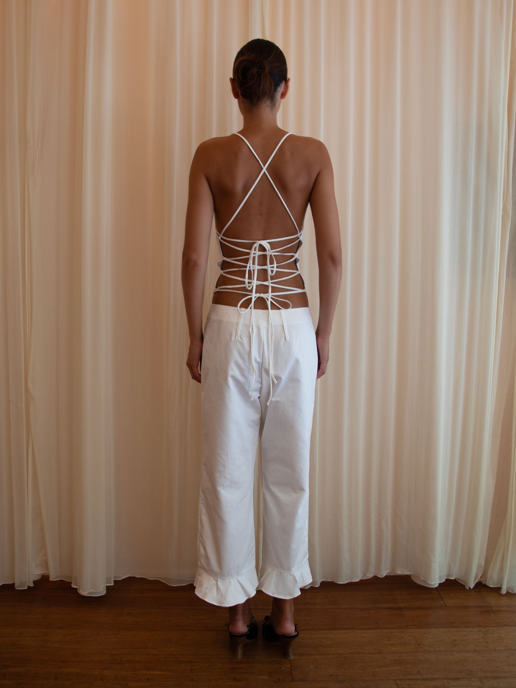 BACKLESS TIE TOP + ORGANIC