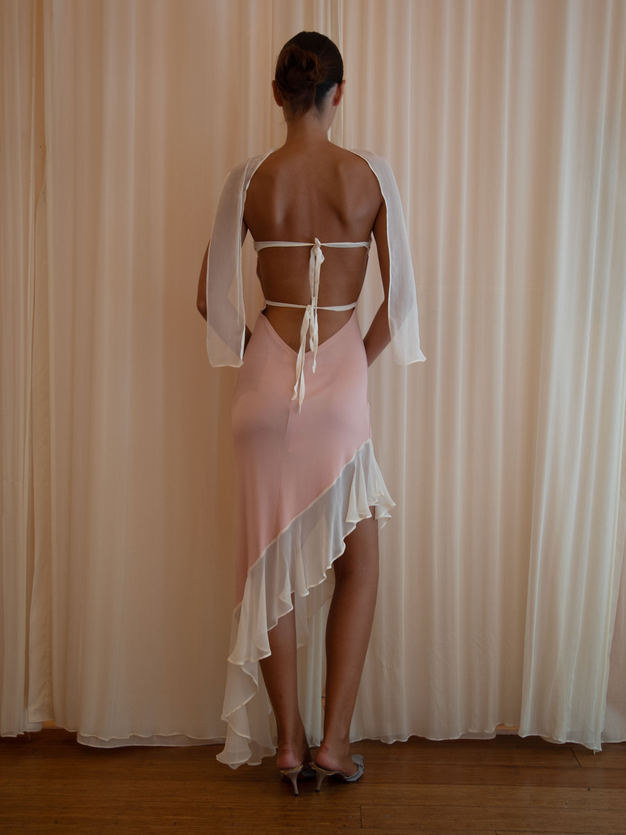 ORCHID DRESS IN BABY PINK