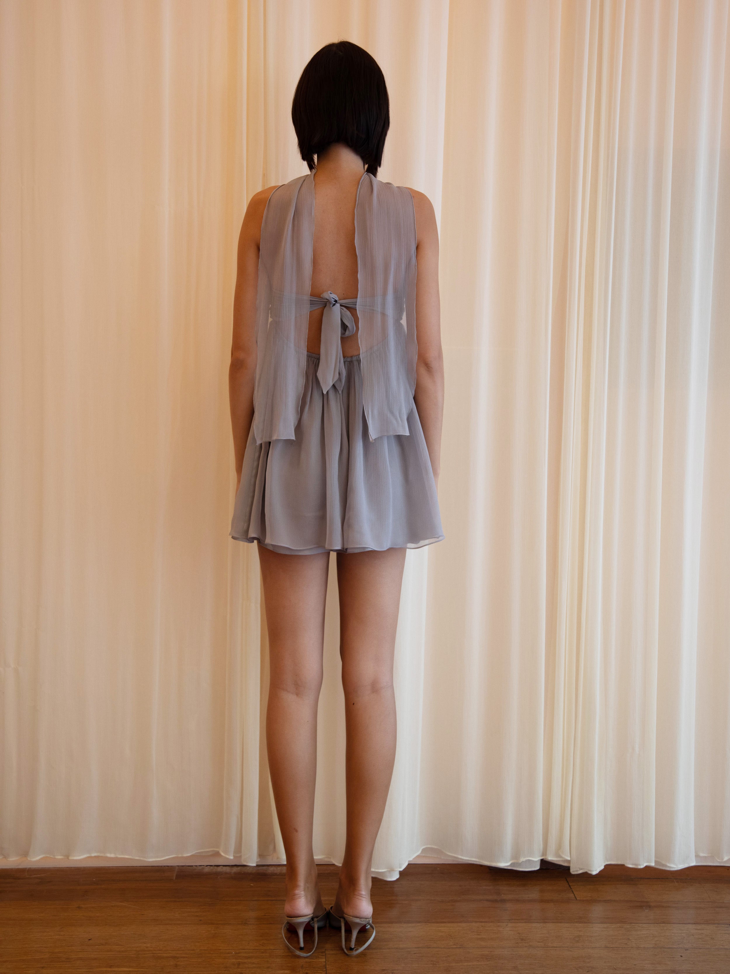 POWDERPUFF DRESS IN MOONSTONE