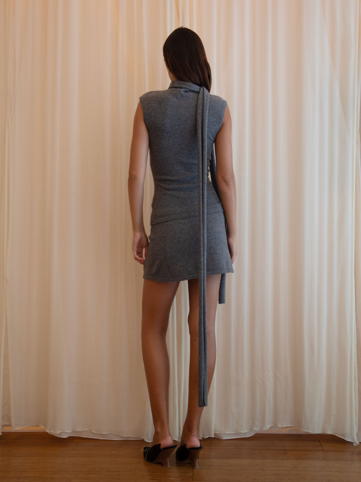GEMMA SKORT IN CHARCOAL