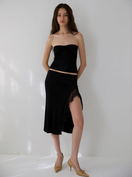 Bibiy. BIANCA BLOSSOM TOP 〔BLACK〕 BIBIY. MADE | BIANCA BLOSSOM TOP BLACK｜Bibiy.