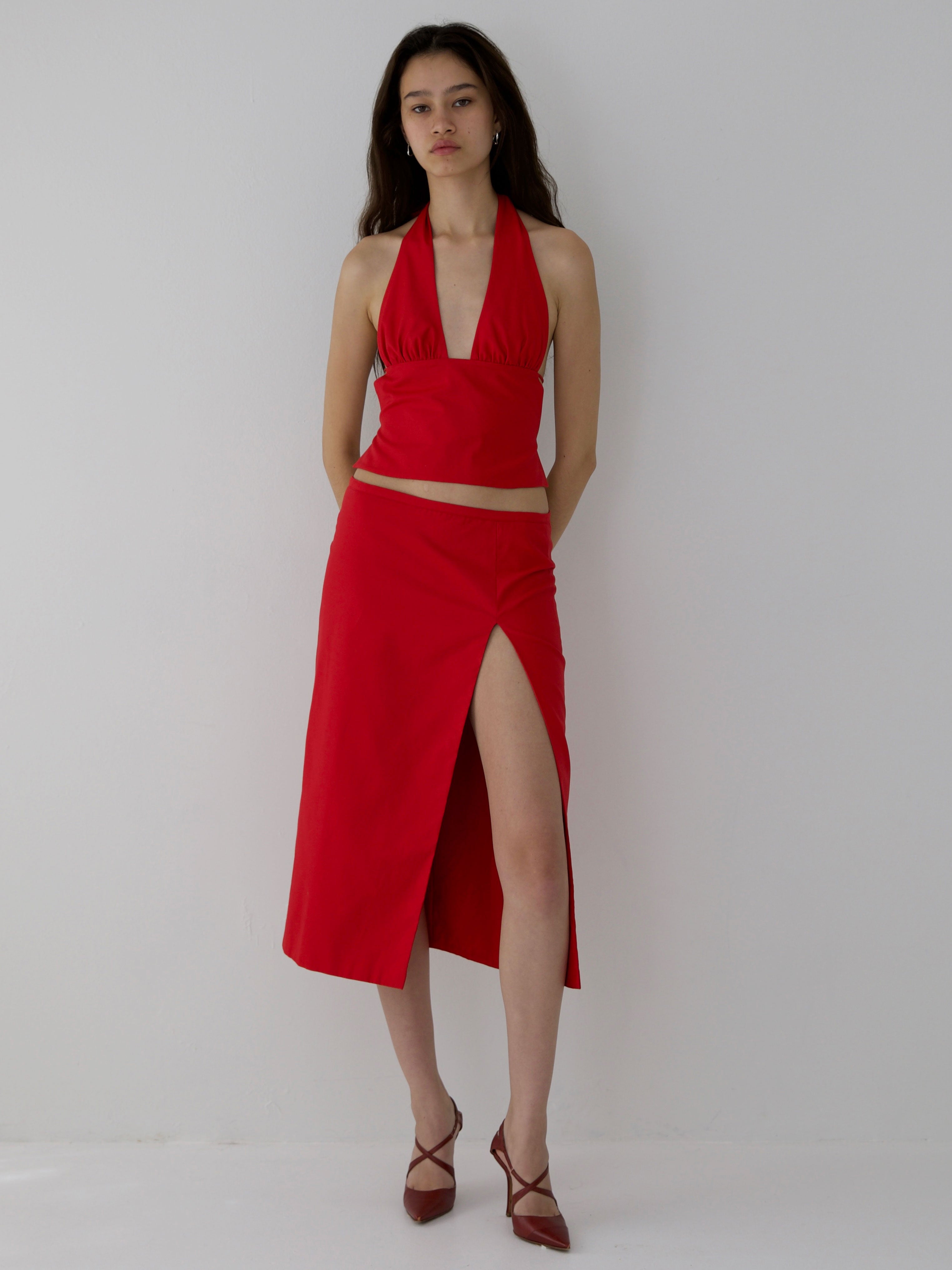 APRIL SKIRT IN CHERRY