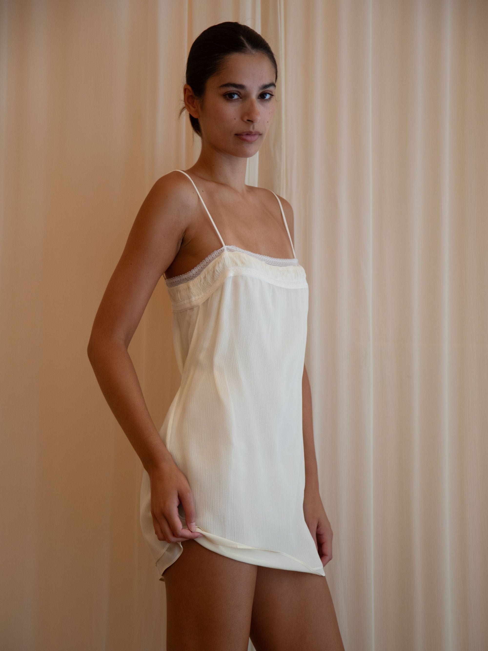 SUNDEW DRESS IN IVORY