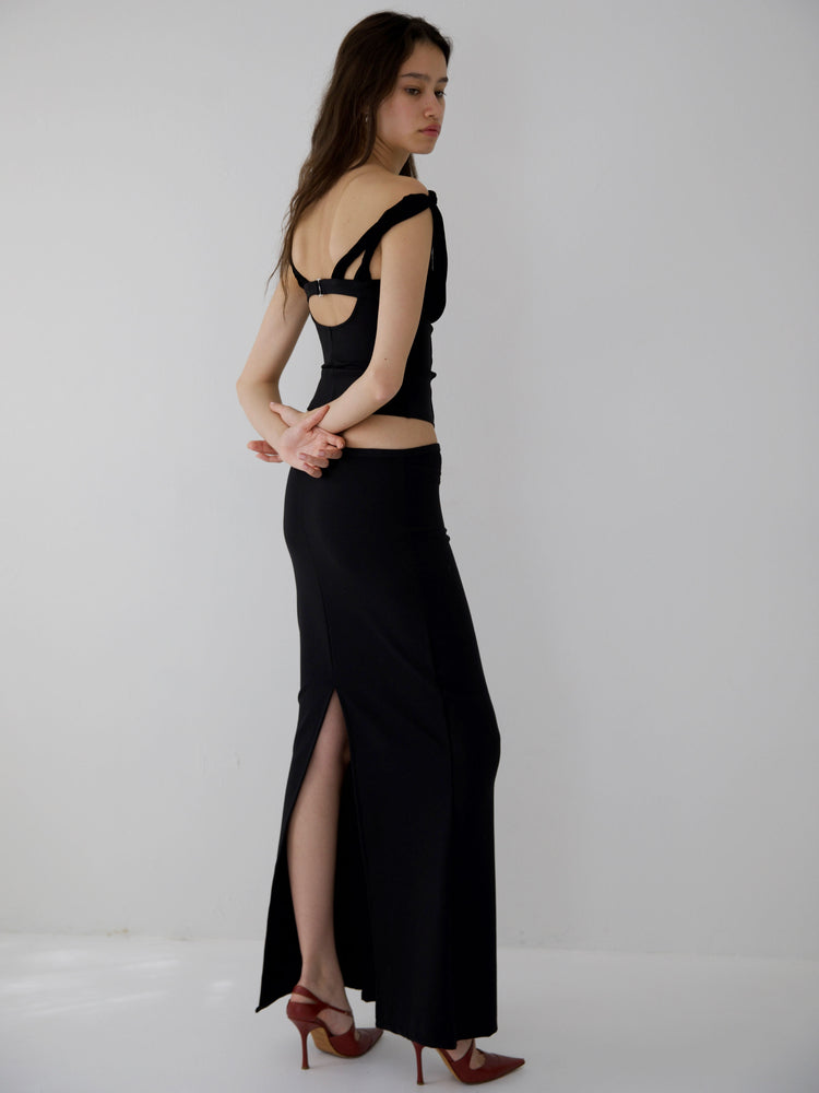 
                  
                    Load image into Gallery viewer, DIVINITY SKIRT IN BLACK
                  
                