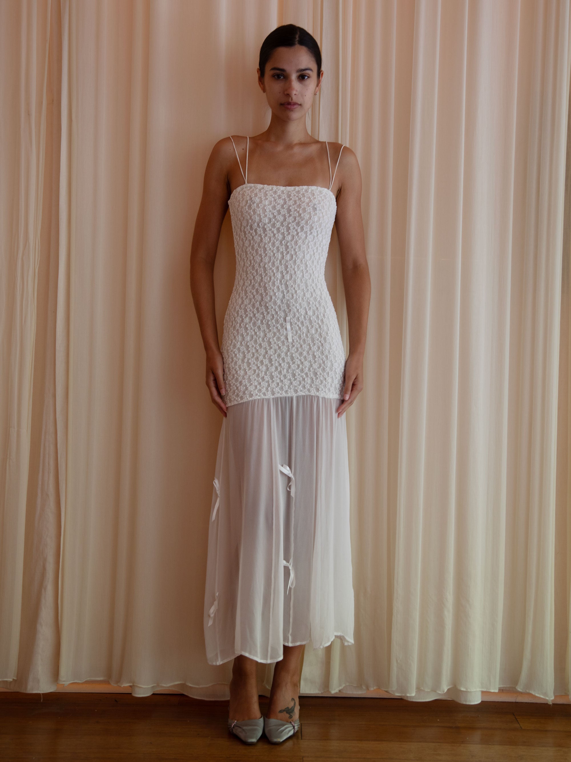 LACE METIS DRESS IN IVORY