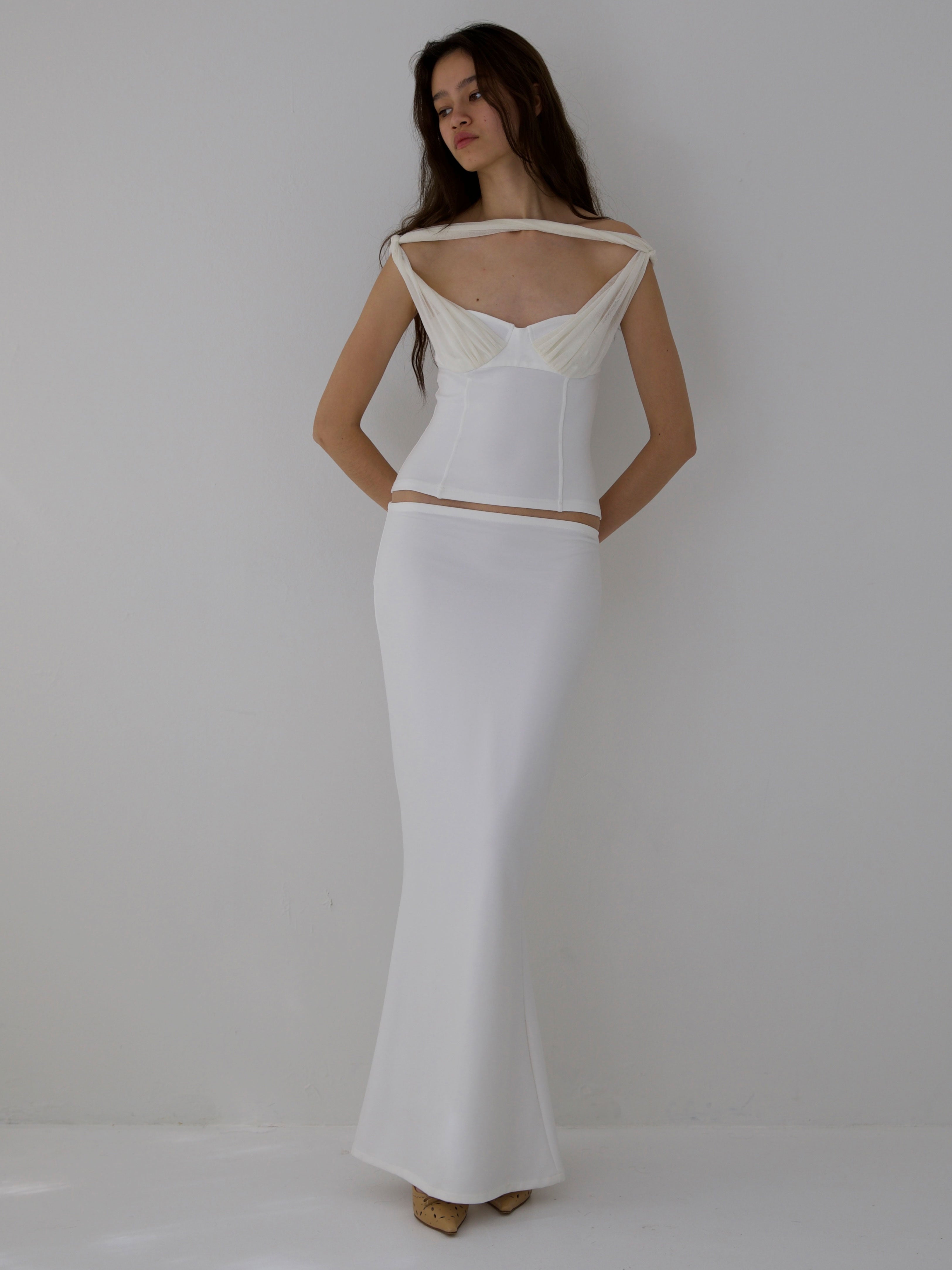 スカート Burmula : 24SS / CUTTING GORED FLARE SKIRT (IVORY) Designer fashion, Seoul-fully created | W Concept