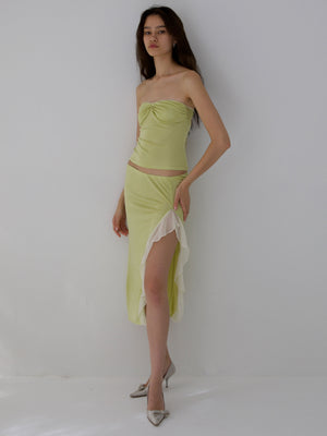 
                  
                    Load image into Gallery viewer, BLOSSOM SKIRT IN MELON (pre-order)
                  
                