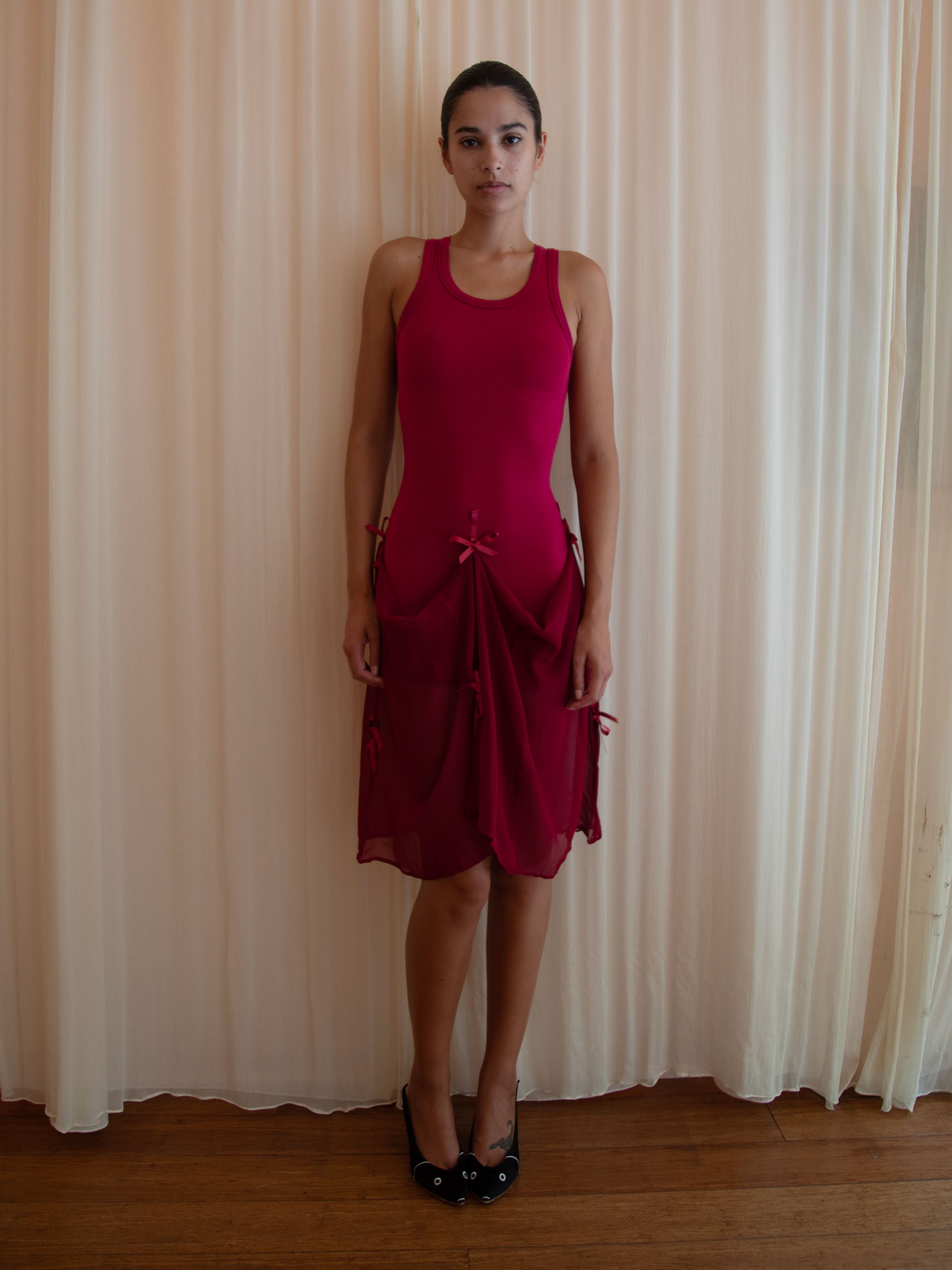 METIS TANK DRESS IN CHERRY