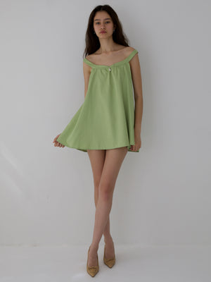 
                  
                    Load image into Gallery viewer, POLLEN DRESS IN PEAR (pre-order)
                  
                