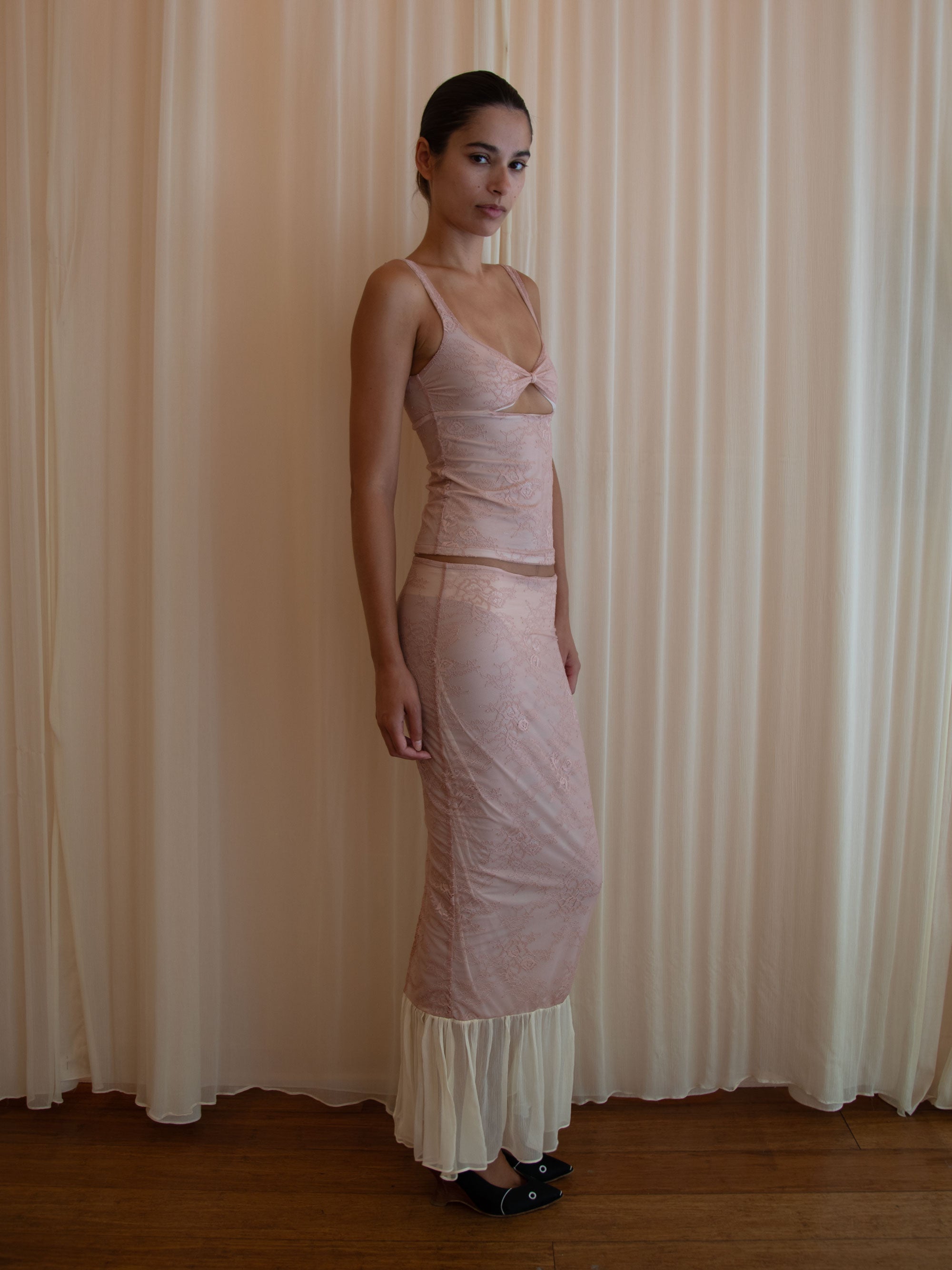 CYPRESS SKIRT IN PIGGY PINK