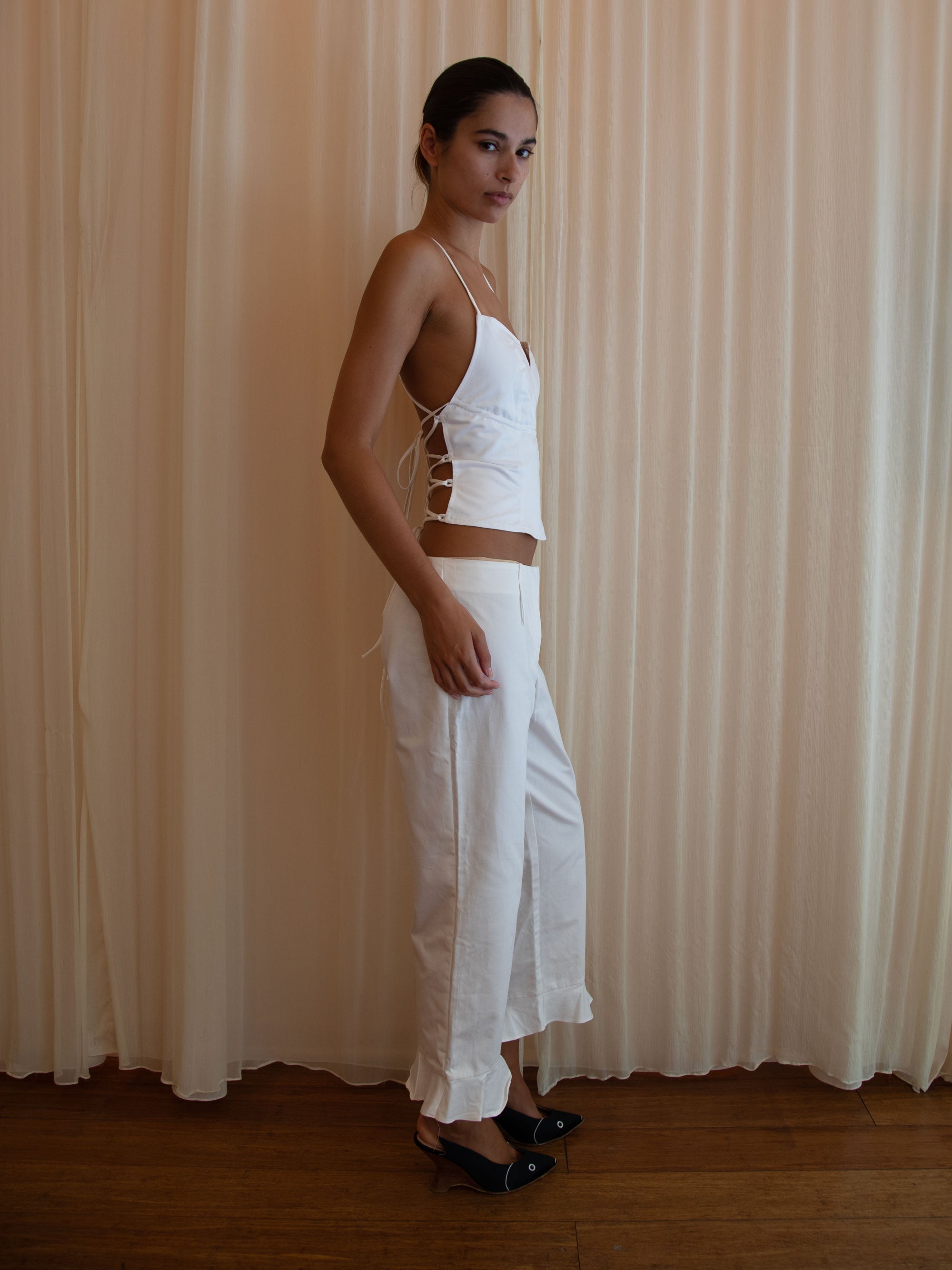 BACKLESS TIE TOP + ORGANIC